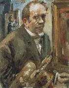 Lovis Corinth self portrait with palette oil painting reproduction